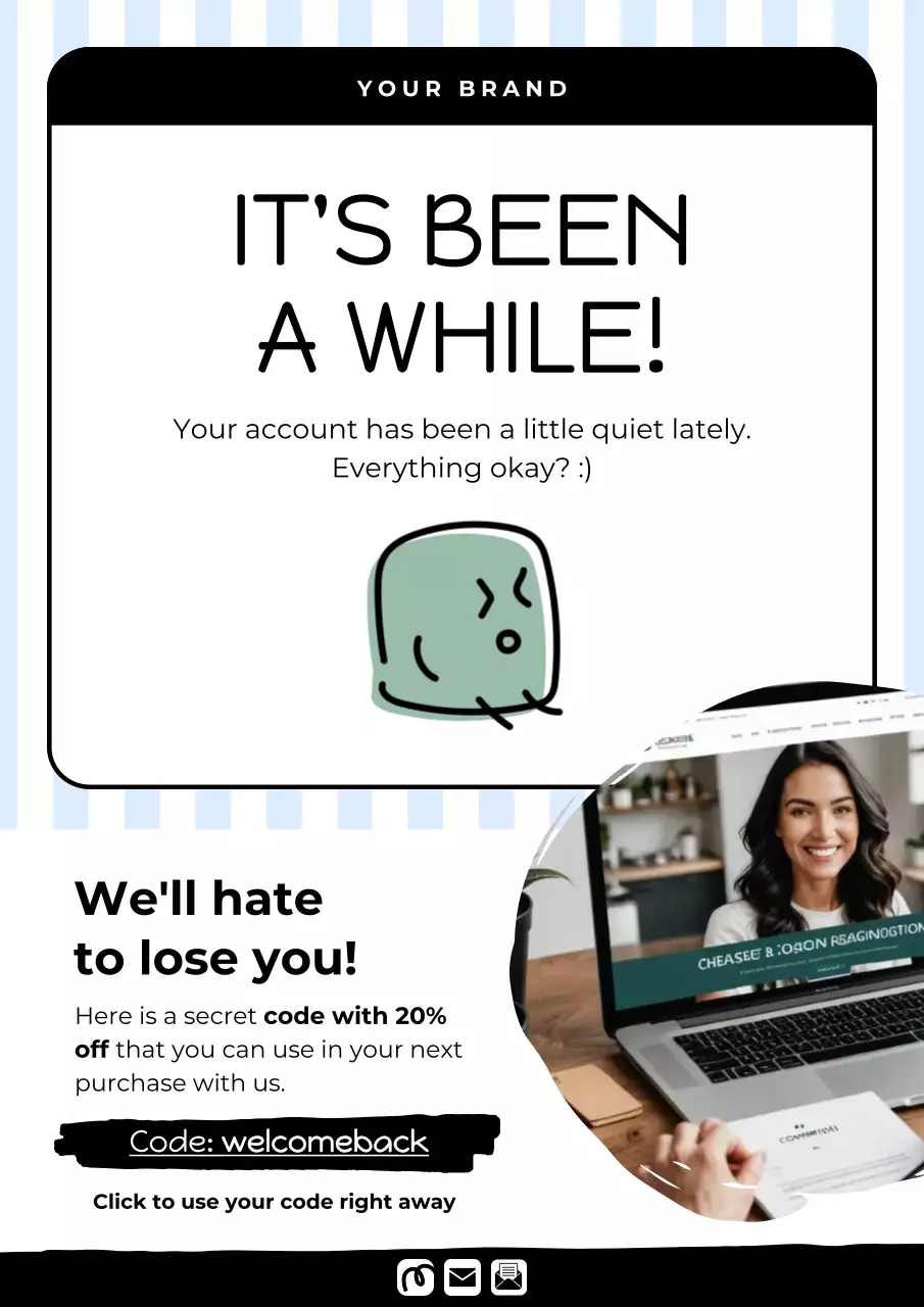 Black and Blue Modern Customer Promotion Poster