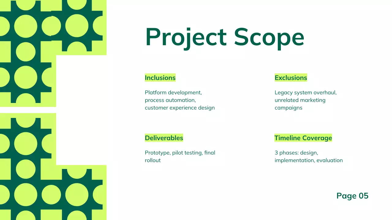 Green Modern Project Proposal