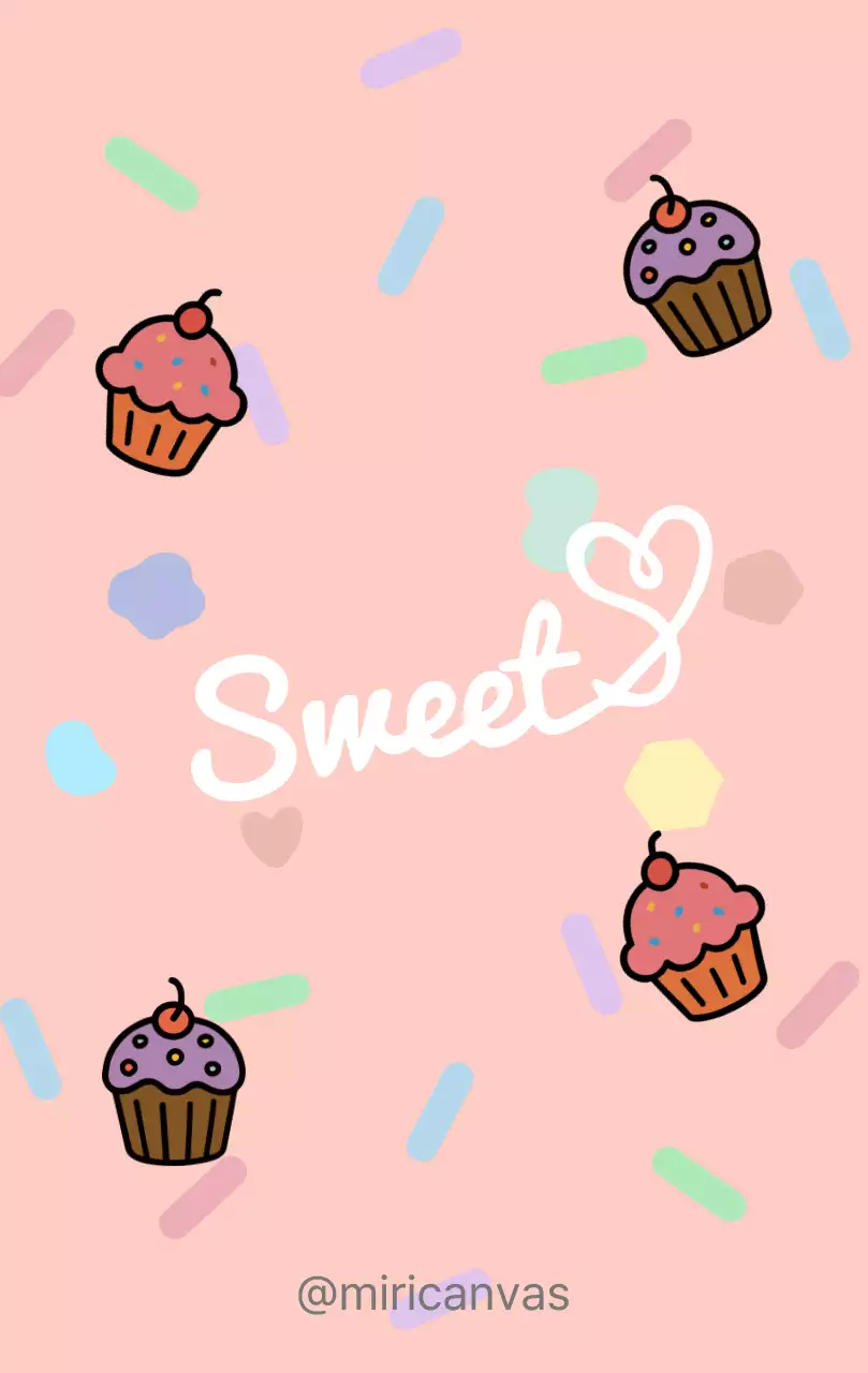 핑크 아기자기한 디저트 배경