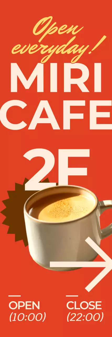 빨강 모던 카페 홍보