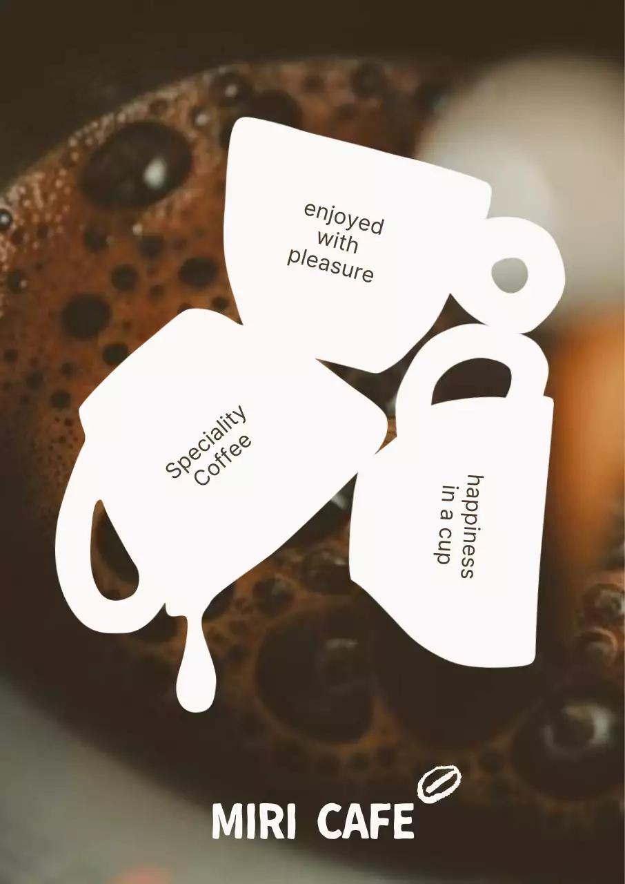 갈색 심플 커피 광고