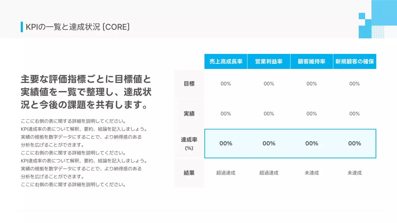 青 シンプル ビジネス 提案書
