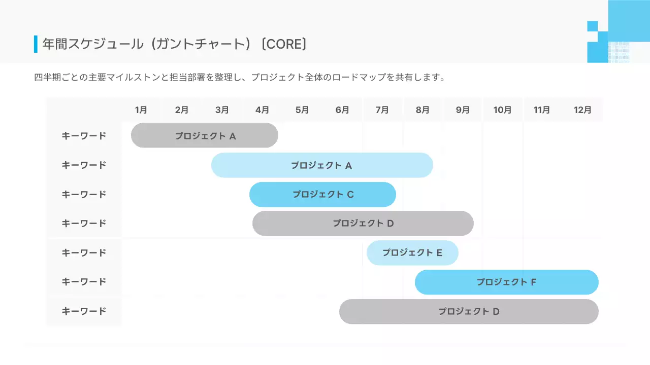 青 シンプル ビジネス 提案書