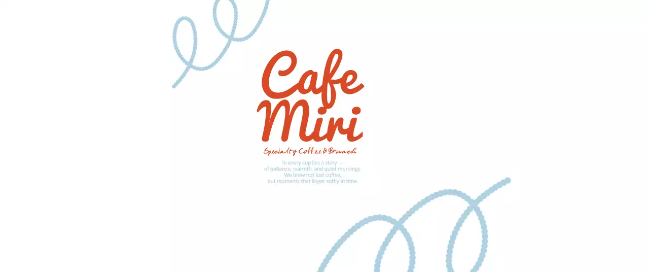 白 シンプル カフェ ロゴ 感性テキスト