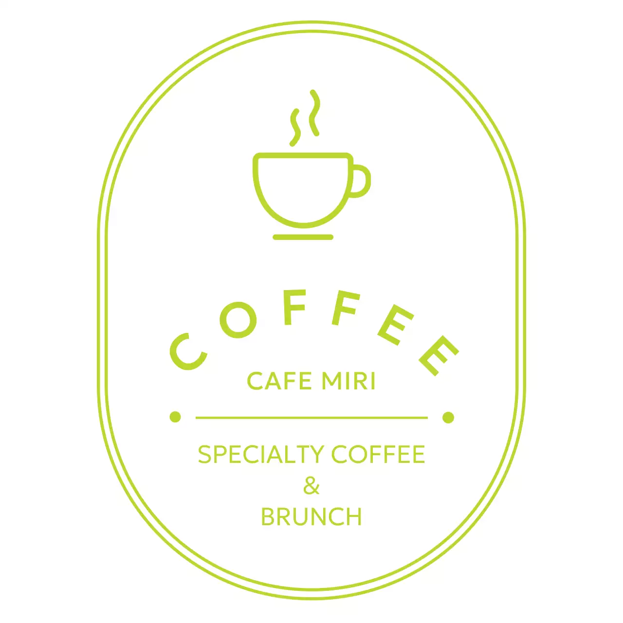 蛍光 シンプル カフェ ロゴ シンボルロゴ