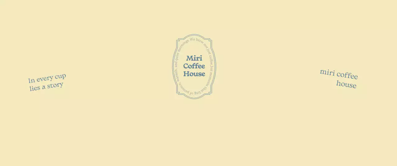 ベージュ シンプル コーヒー 看板 ロゴテキスト