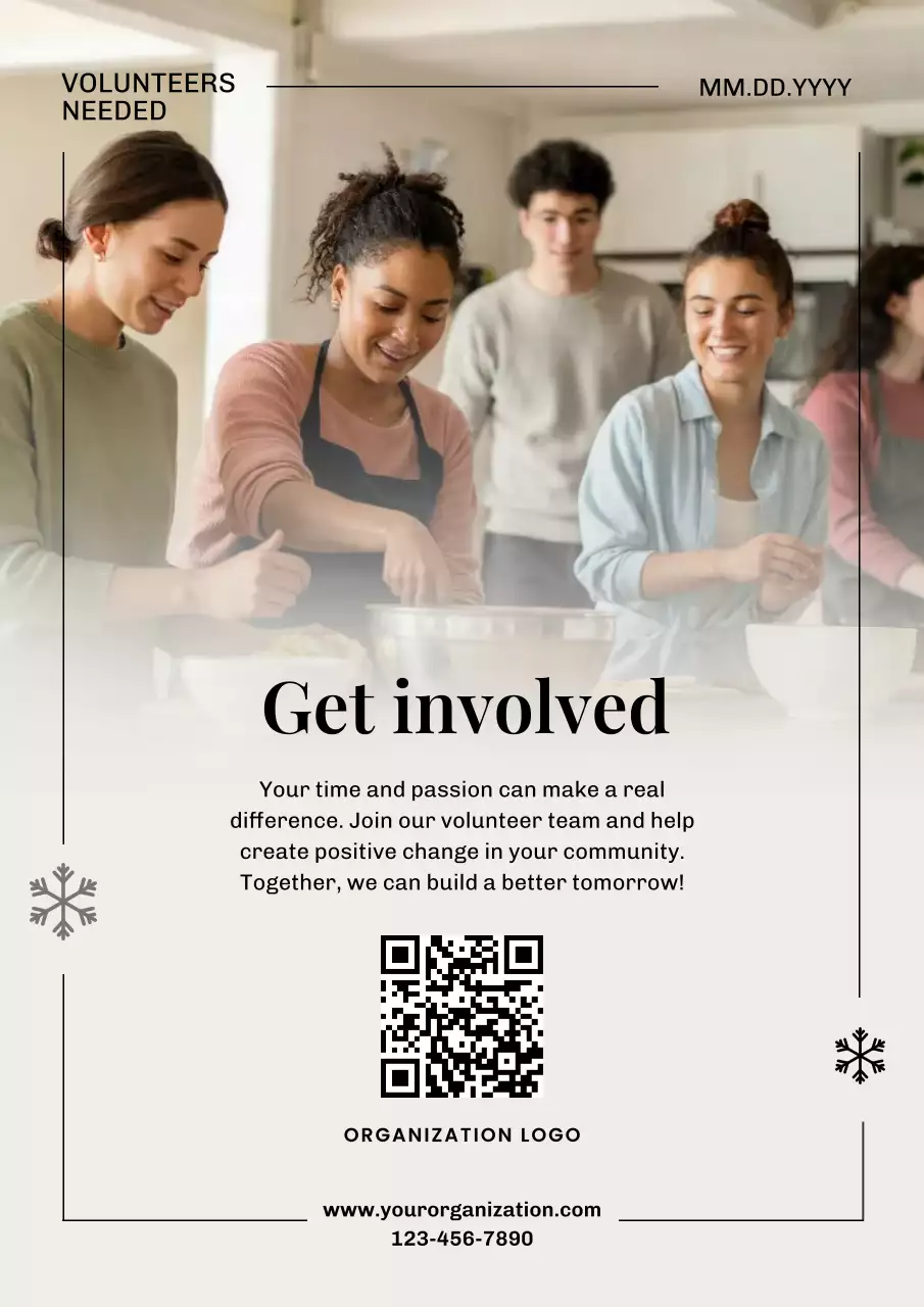 Modern Volunteer Announcement Poster