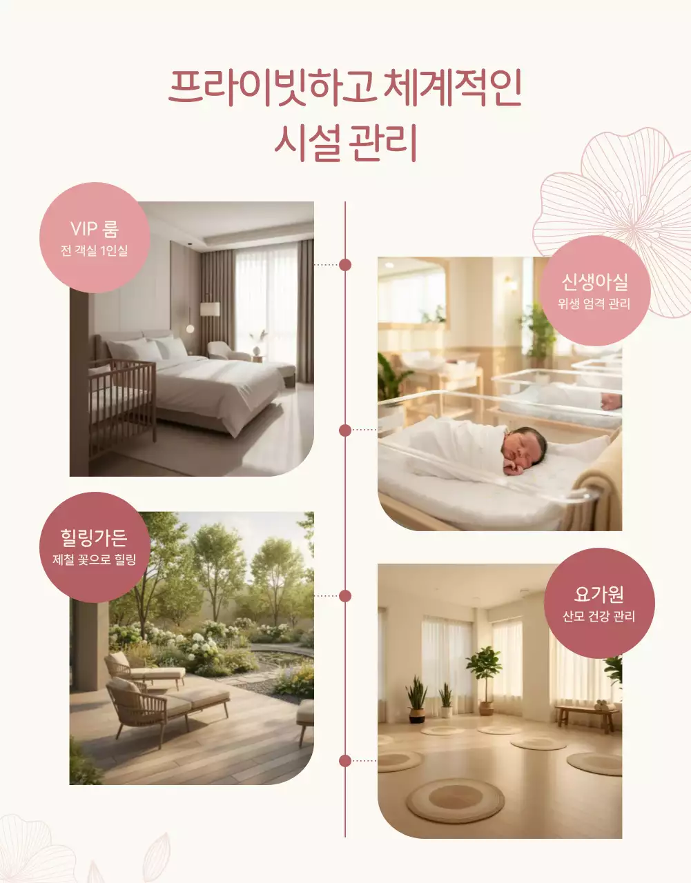 베이지 심플 산후조리원 광고