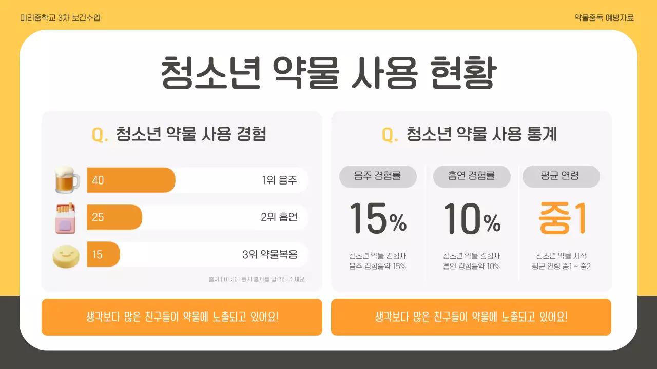 노랑 깔끔 예방 교육 자료