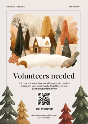 Traditional Community Announcement Poster