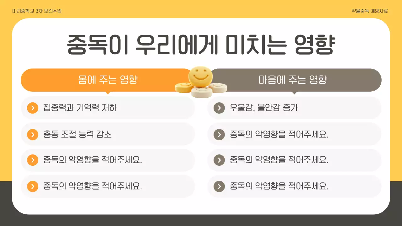 노랑 깔끔 예방 교육 자료