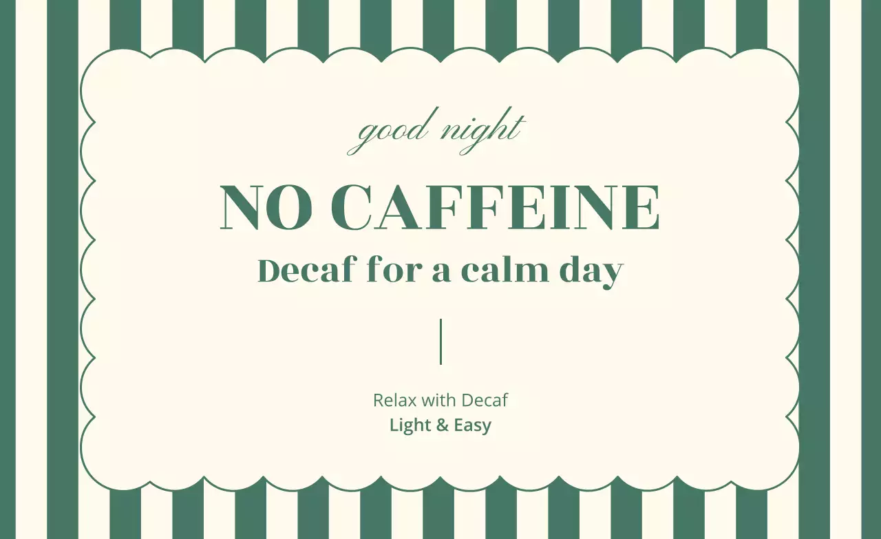 카키 빈티지 디카페인 광고