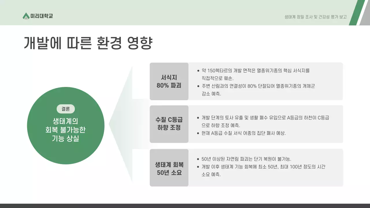 회색 모던 환경 보고서