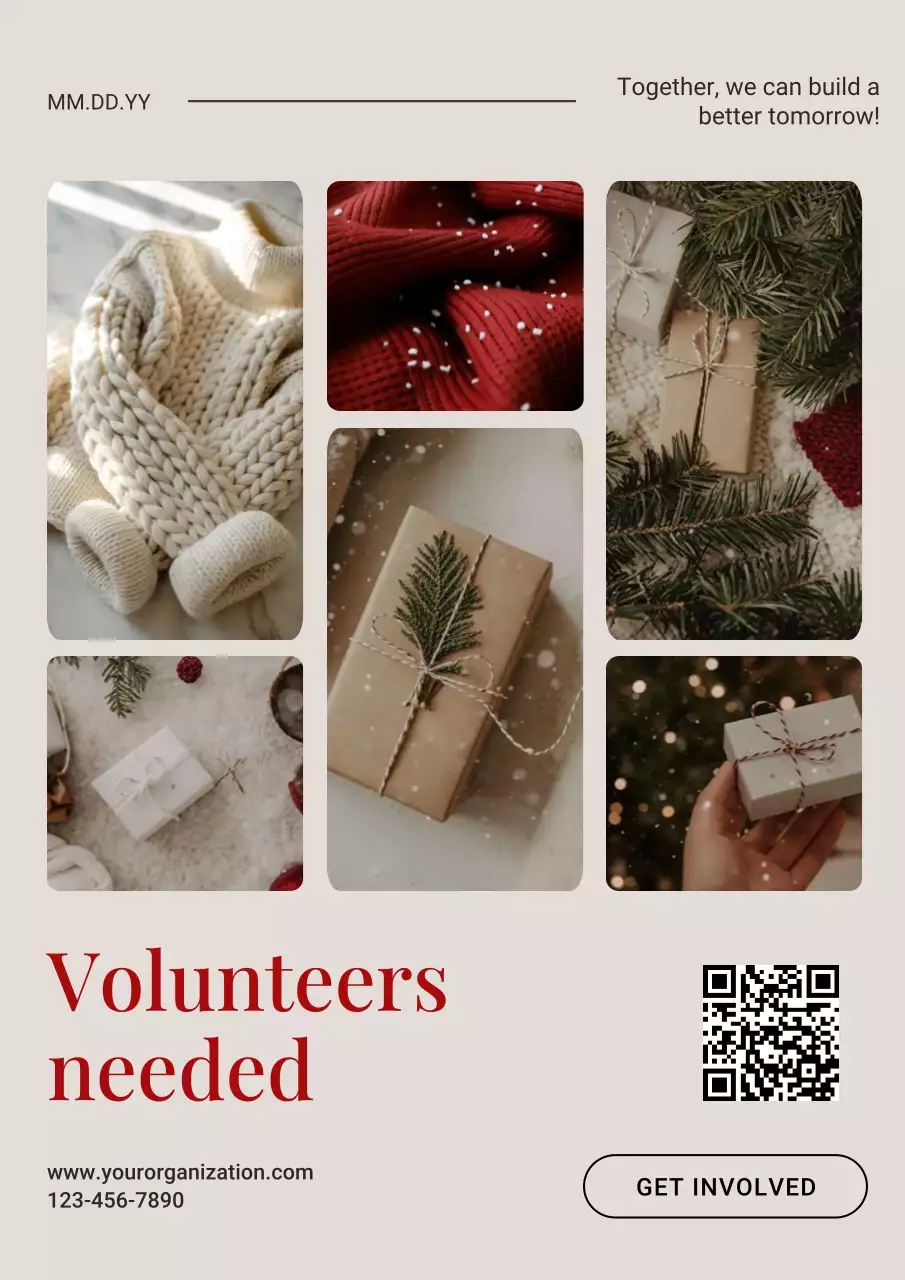 Beige Traditional Holiday Announcement Poster