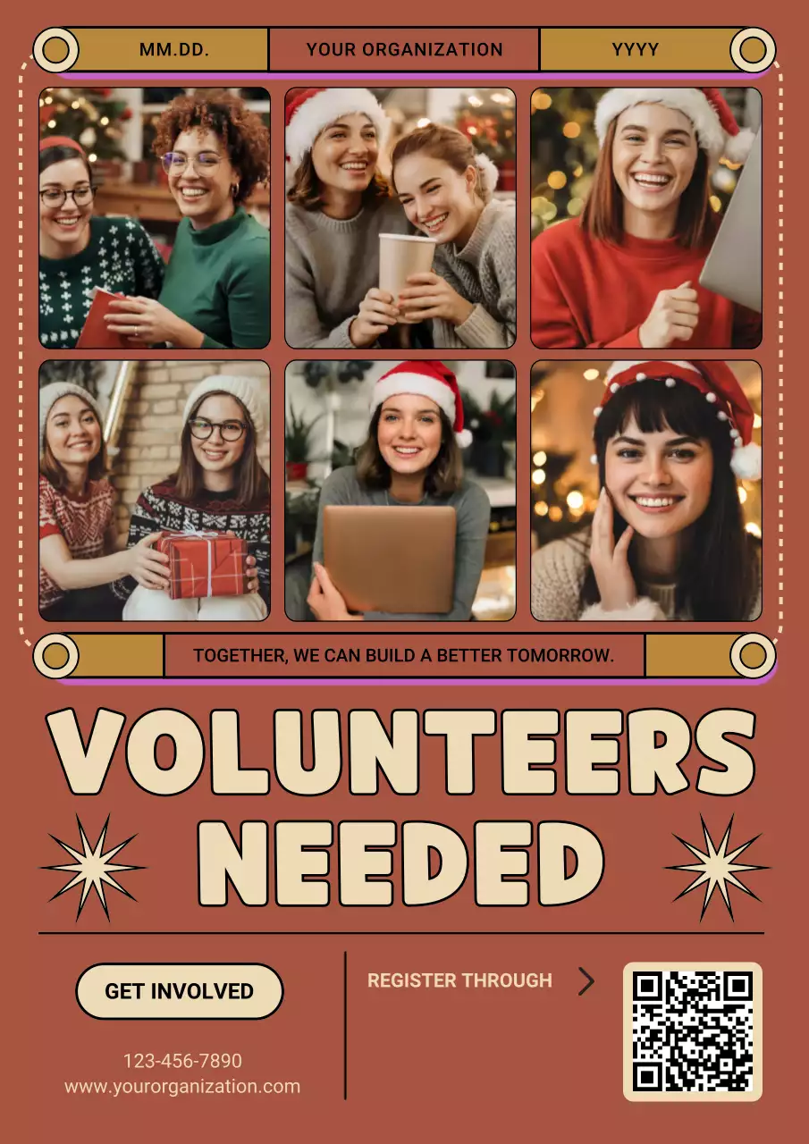 Red Vintage Holiday Advertisement Poster