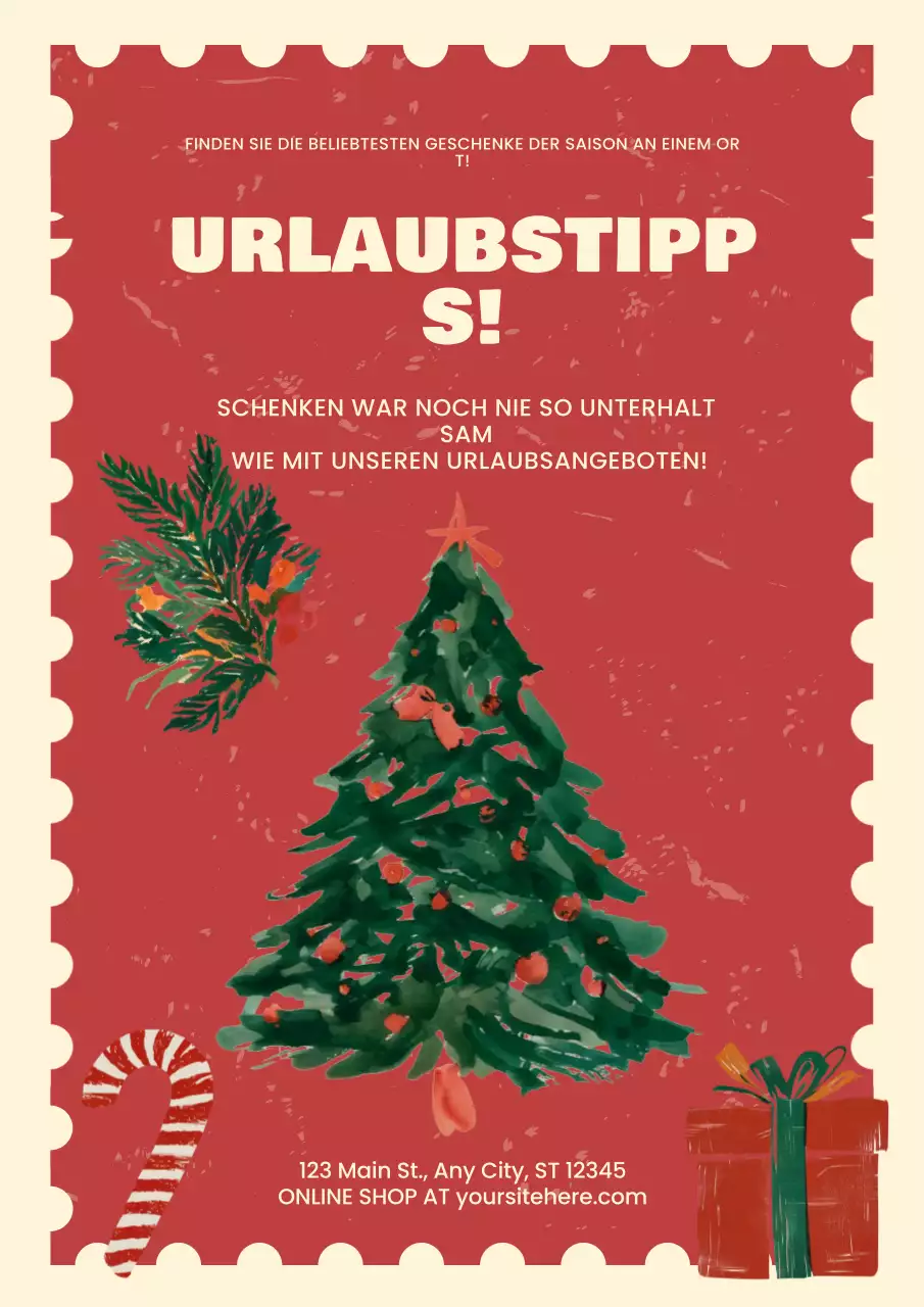 Rote Retro-Weihnachtsaktion