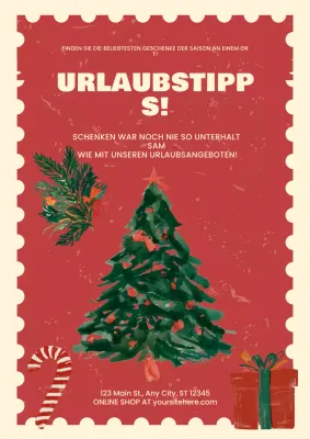 Rote Retro-Weihnachtsaktion