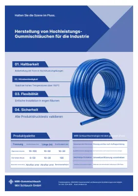 Blaue moderne Industriewerbung