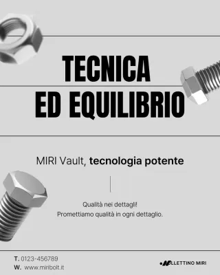 Promozione bullone e dado semplice grigio