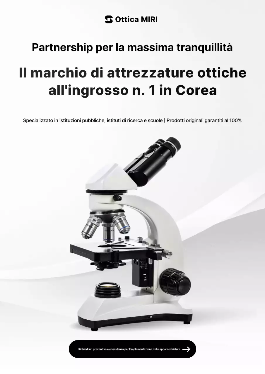 Pubblicità della scienza moderna bianca