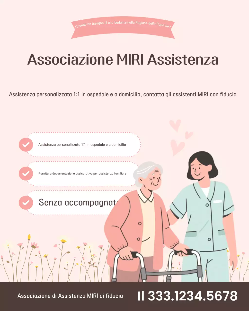 Pubblicità per la cura dei bambini in rosa