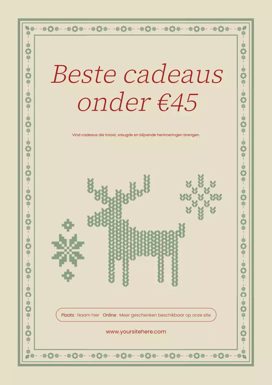 Beige Vintage Cadeau Promotie