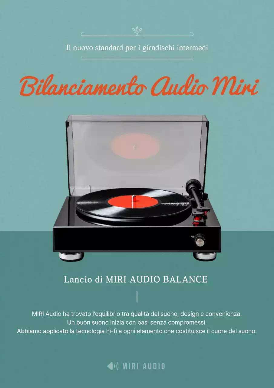Pubblicità audio vintage in perfette condizioni