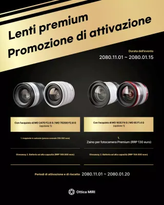Informazioni sulla promozione delle lenti moderne in oro