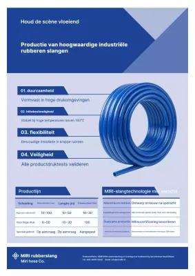 Blauwe moderne industriële reclame