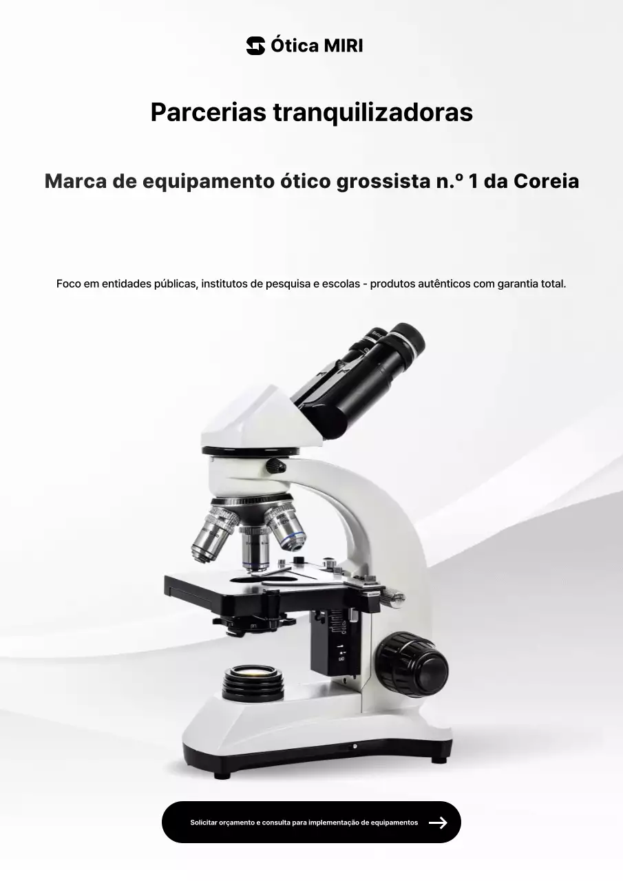 Anúncio de Ciência Moderna Branca