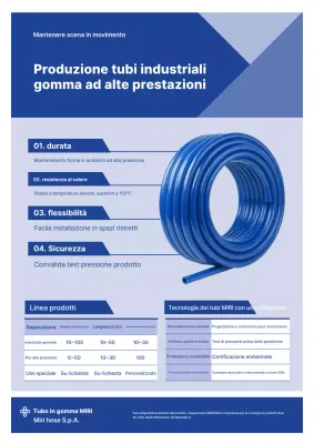 Pubblicità industriale moderna blu