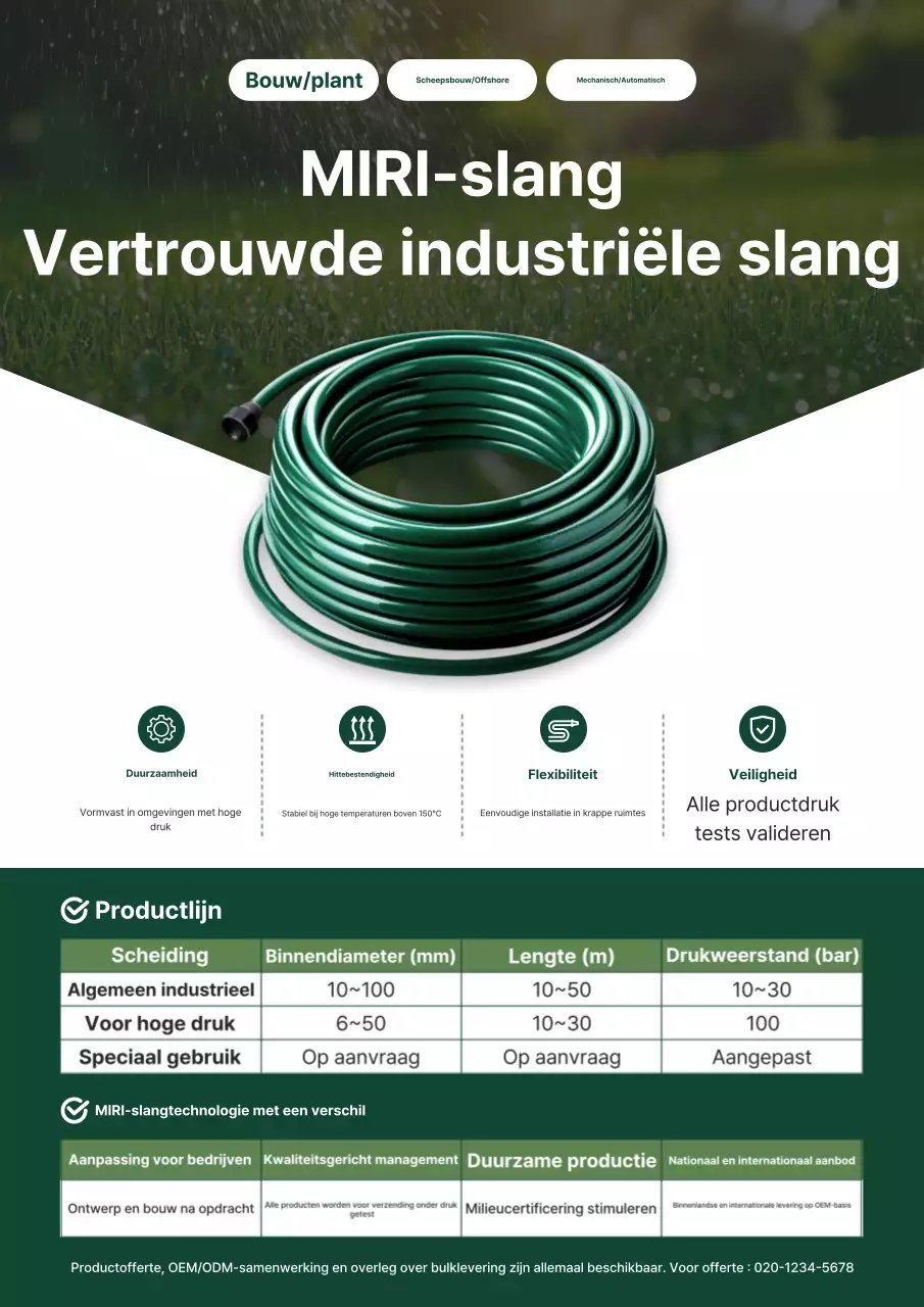Promotie van groene, moderne industriële producten