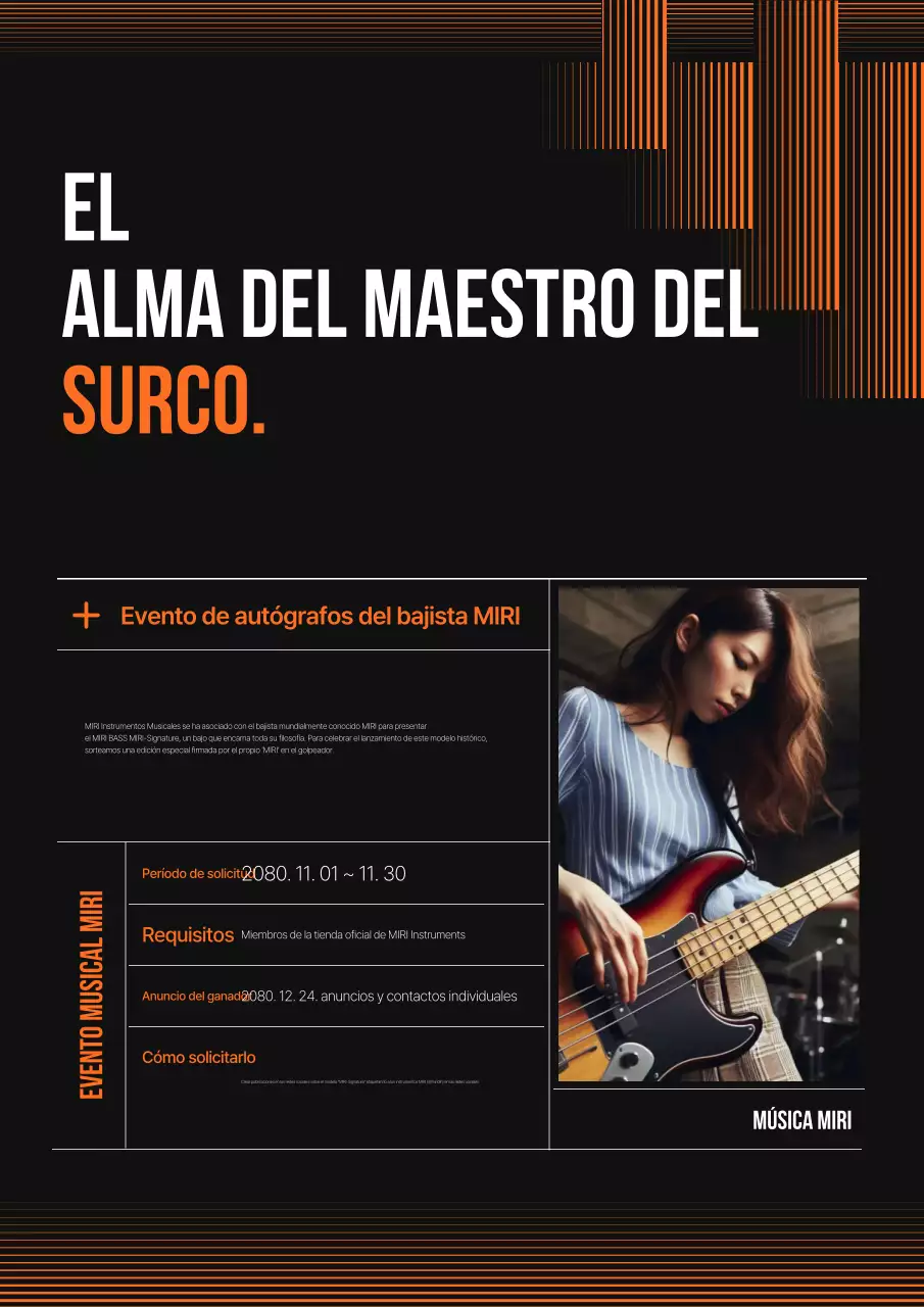 Promoción del evento musical moderno de Orange