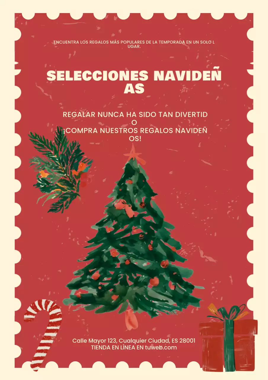 Promoción navideña retro roja