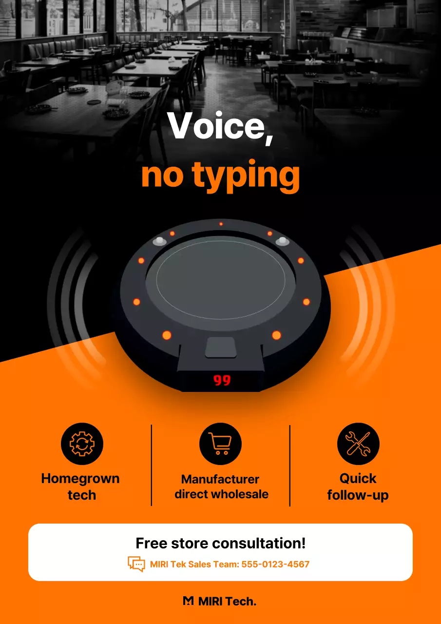 Quảng cáo Công nghệ hiện đại màu cam