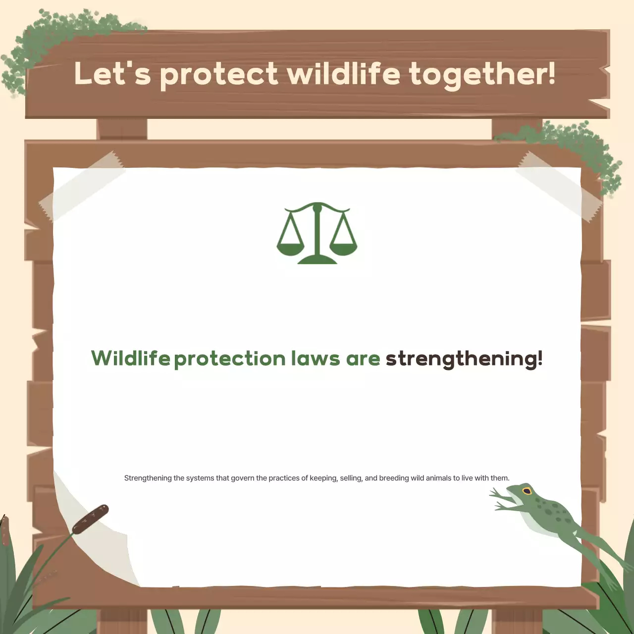 Beige Simple Ecological Protection Guide