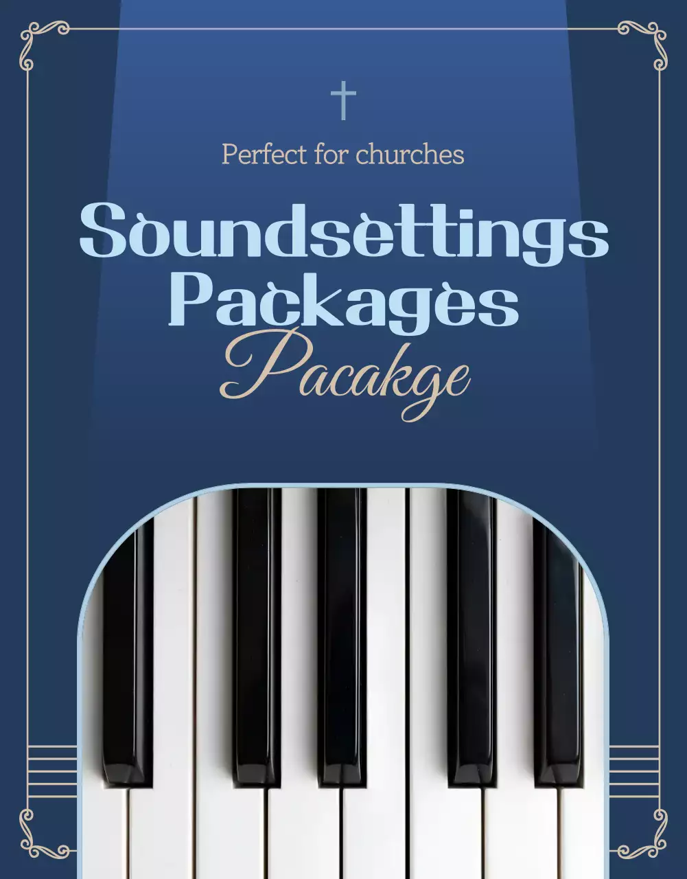 Quảng bá thiết bị âm nhạc cổ điển màu xanh