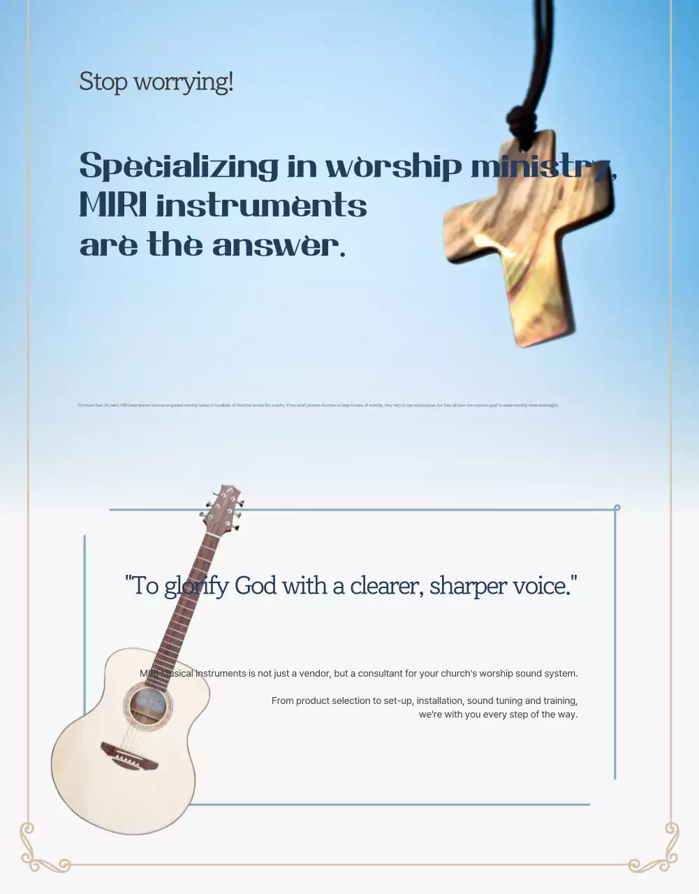 Promosi peralatan musik klasik biru