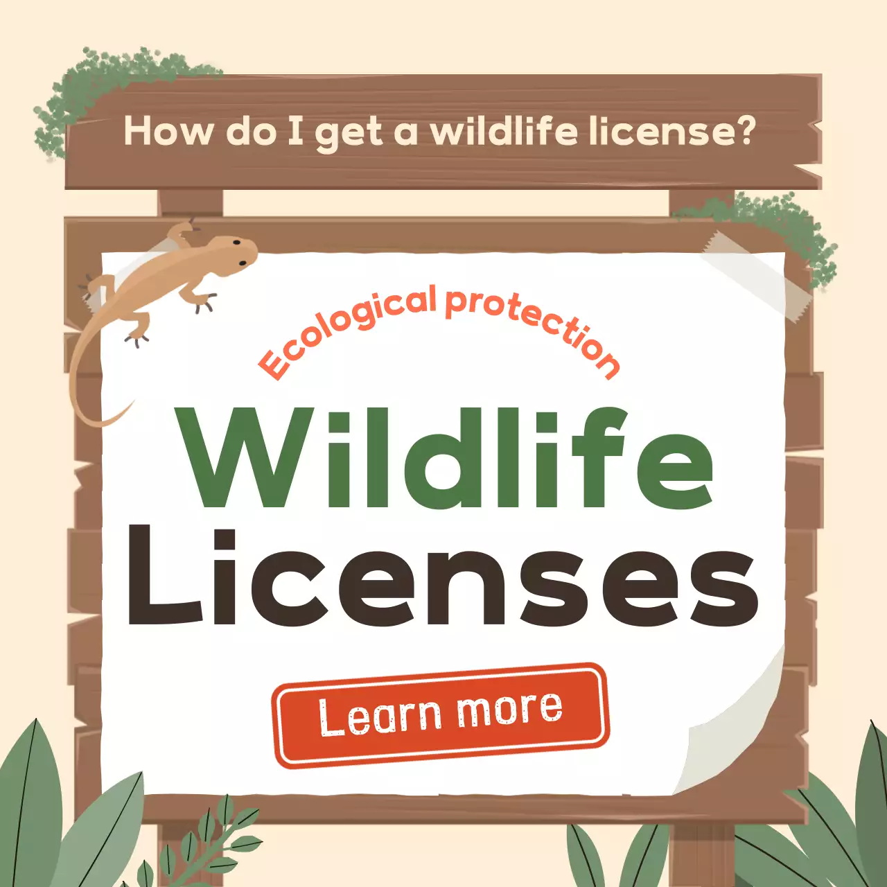 Beige Simple Ecological Protection Guide