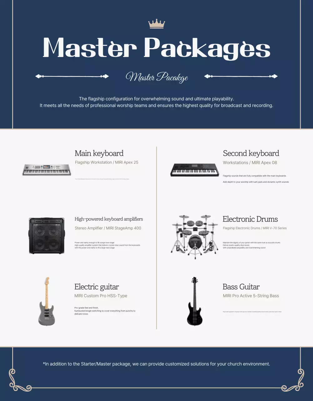 Promosi peralatan musik klasik biru