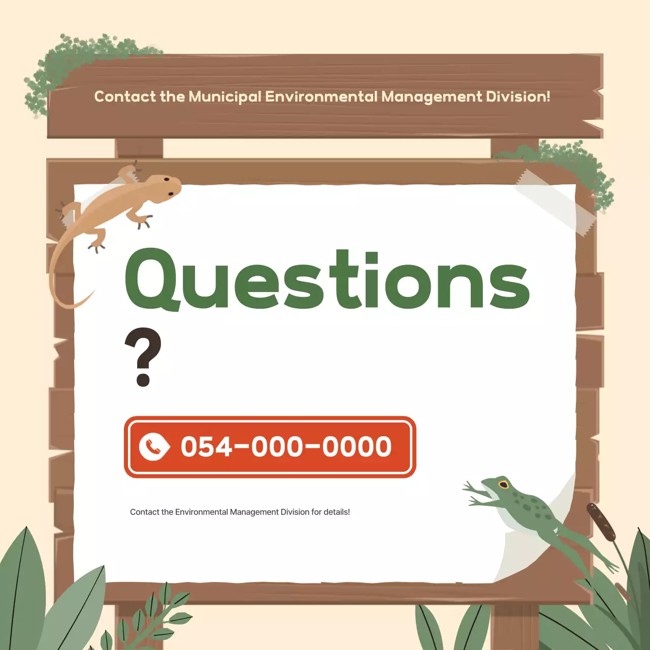 Beige Simple Ecological Protection Guide