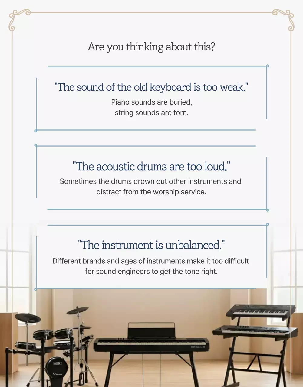 Promosi peralatan musik klasik biru