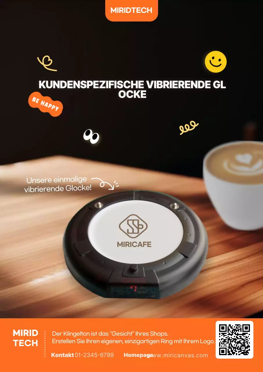 Werbung für das Orange Modern Cafe