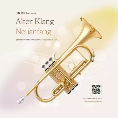 Werbung für ein einfaches Musikinstrument von Gold