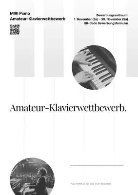 Einfaches Musikereignis in Schwarz-Weiß