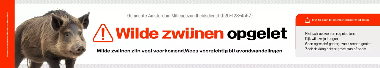 Rood gemarkeerde dierenwaarschuwing