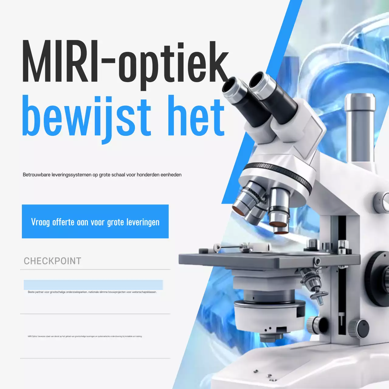 Blauwe moderne wetenschapsadvertentie