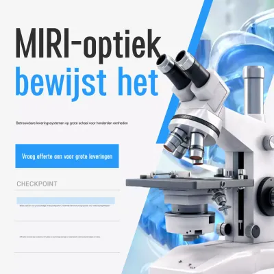 Blauwe moderne wetenschapsadvertentie