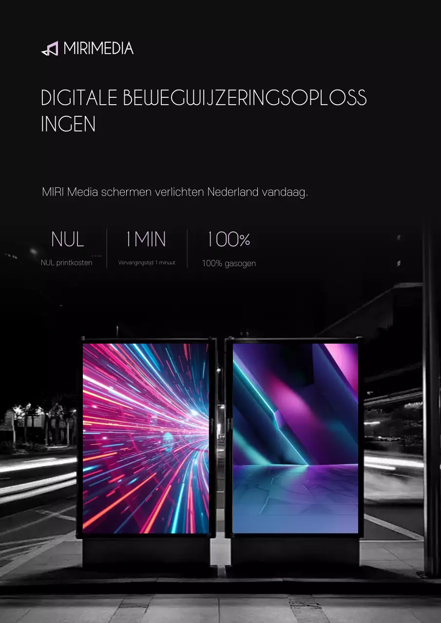 Zwarte moderne digitale reclame