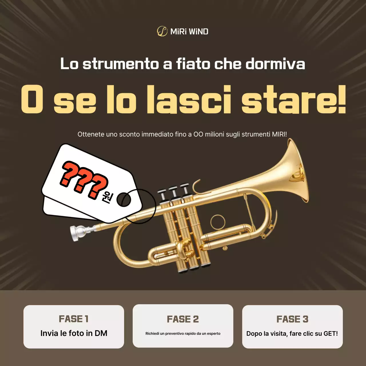 Vendita di strumenti musicali moderni marroni
